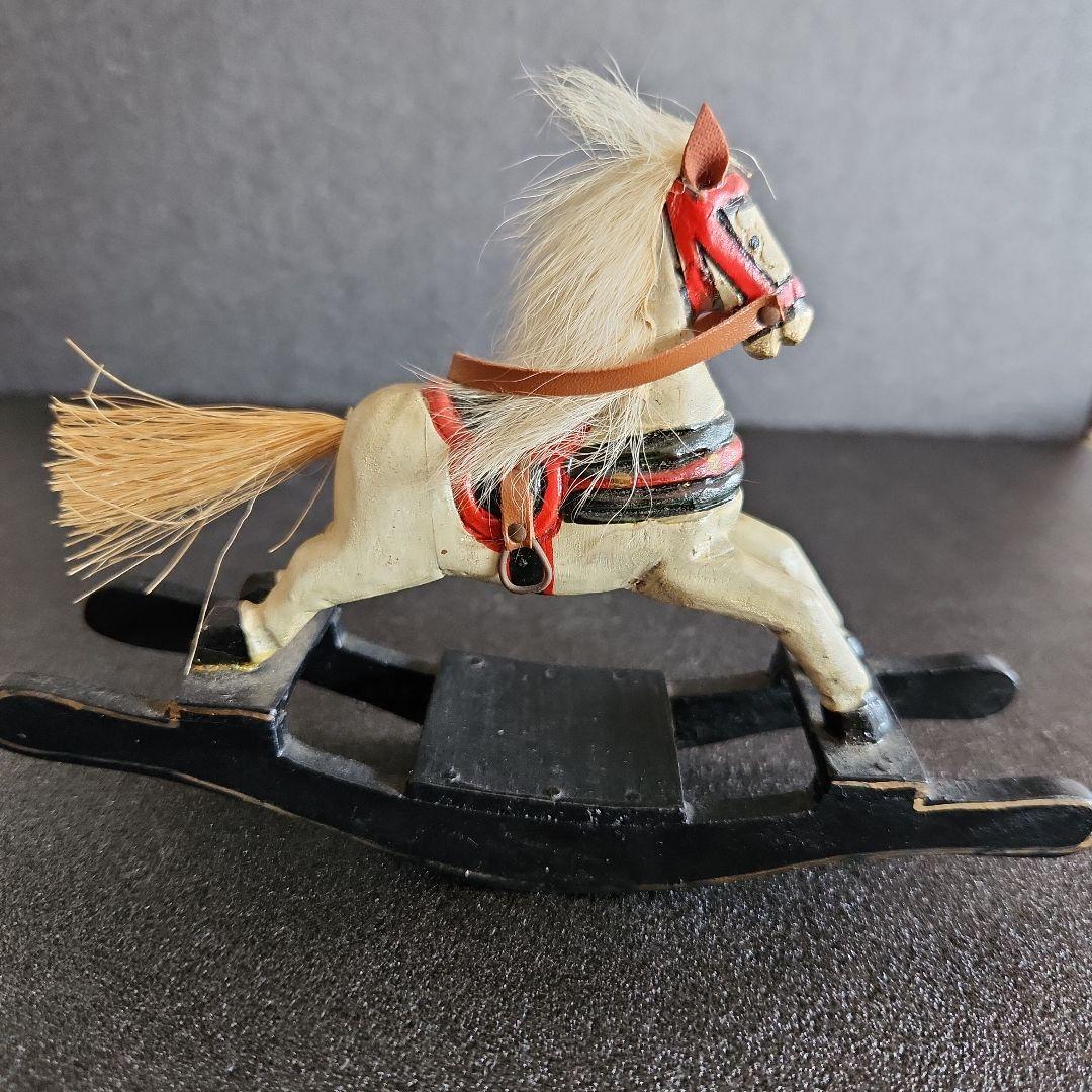 アンティーク 木製 ロッキングホース