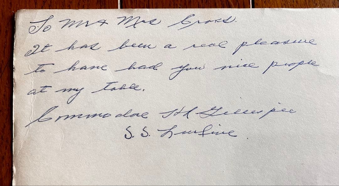 値下げ　貴重！今やアート！ 1956年代 Matson Line 客船のメニュー