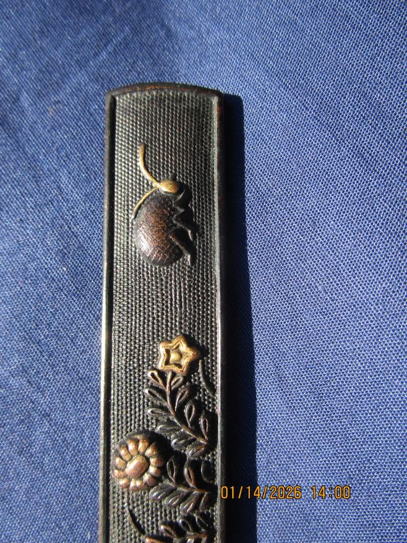 小柄　小刀　刀の備え付け　刃なし　良い細工・金象嵌等　程度良し　1本