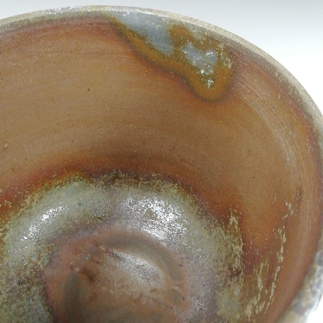 Ｗ１３８　茶碗　『備前焼』『筒茶碗』『陶吉 造』　共箱　抹茶碗　茶道具