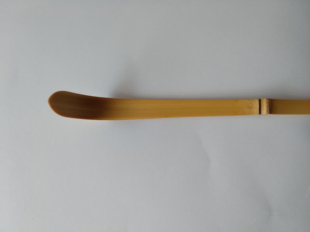 茶杓 前大徳 佐藤朴堂 銘「野菊」 茶杓師 宗竹 下削 白竹 共箱 新品 未使用