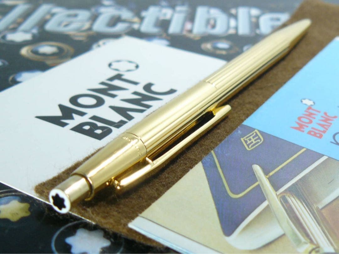 モンブラン　ペンシル★金運を呼ぶ黄金色！総金張り稀少なノブレスNo1547鉛筆