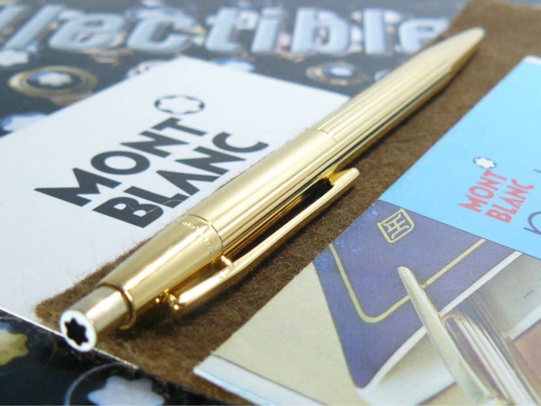 モンブラン　ペンシル★金運を呼ぶ黄金色！総金張り稀少なノブレスNo1547鉛筆