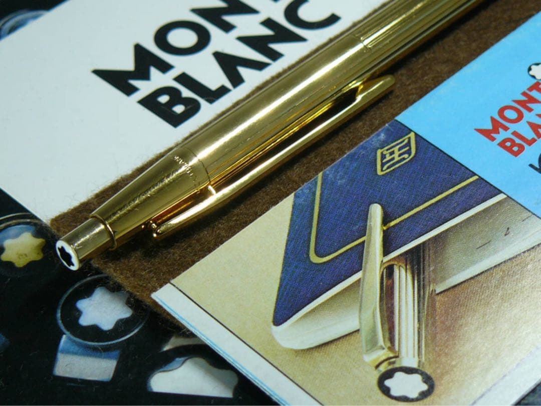 モンブラン　ペンシル★金運を呼ぶ黄金色！総金張り稀少なノブレスNo1547鉛筆