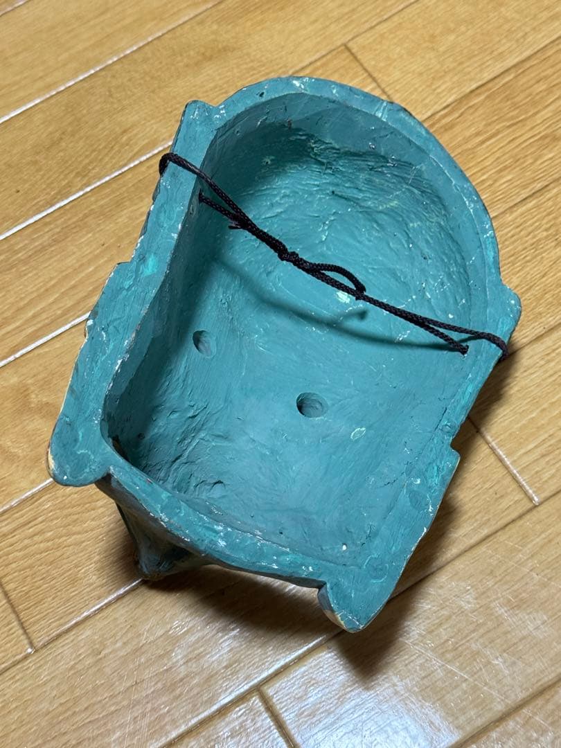 神楽面 青色と黒色