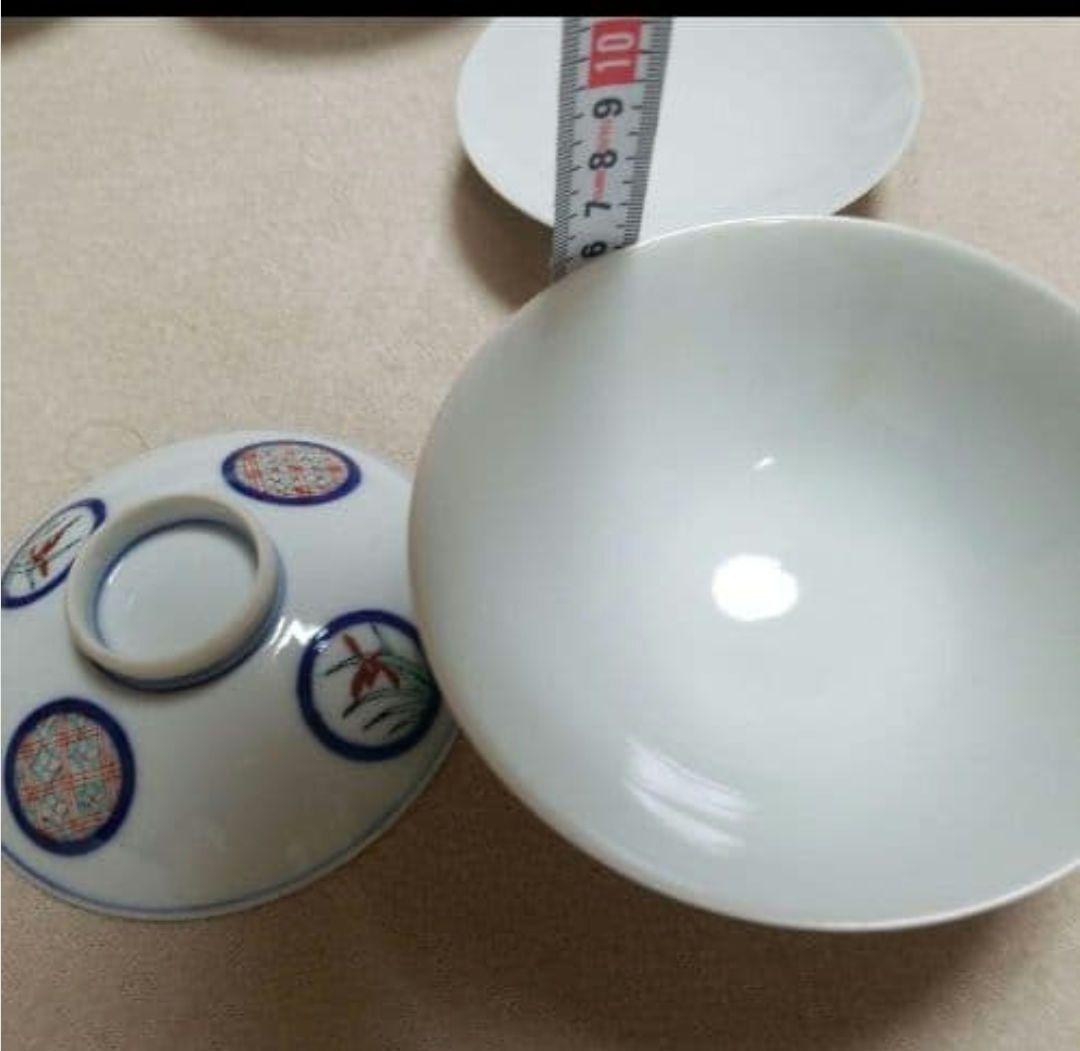 京光楽　陶印入りご飯茶碗8客です