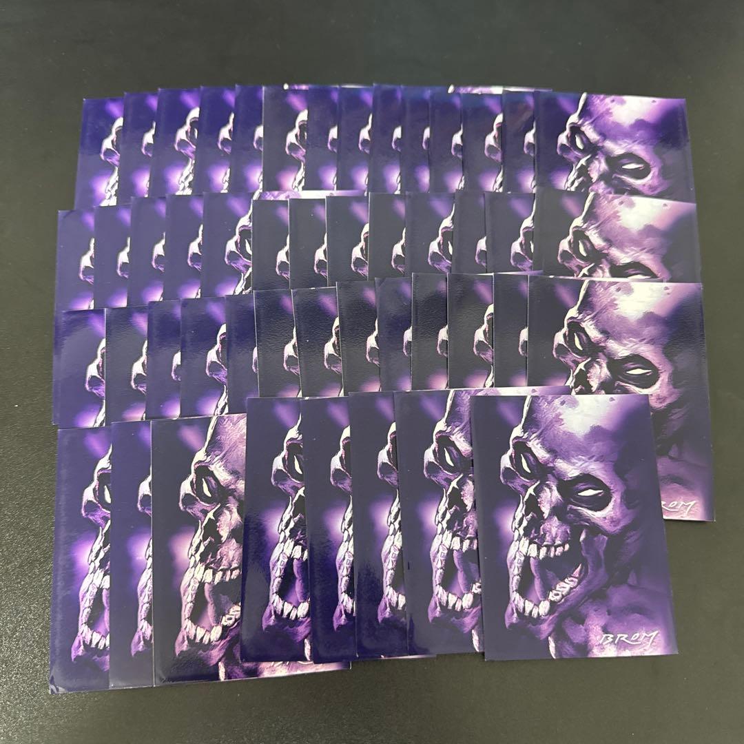 髑髏 スリーブ ウルトラプロ 紫 48枚 どくろ