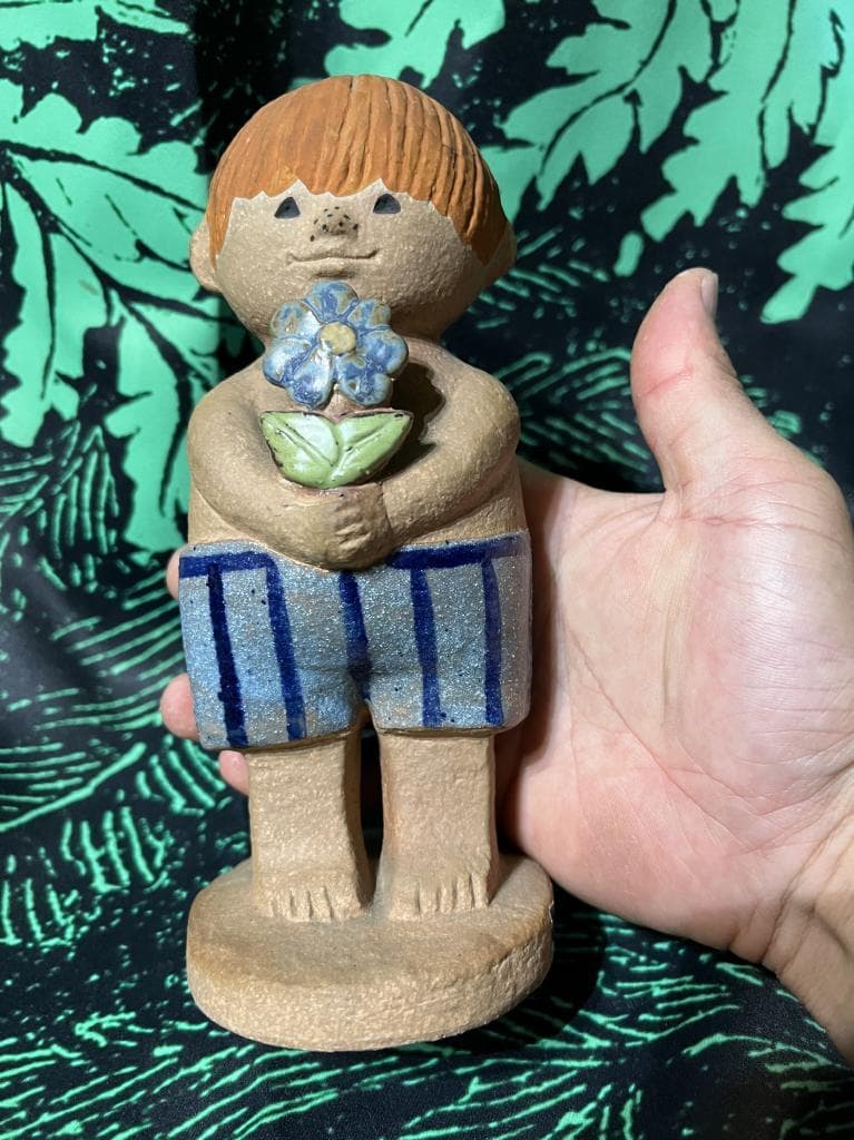 リサラーソン アダム 思春期 サイン付き グスタフスベリ Lisa Larson