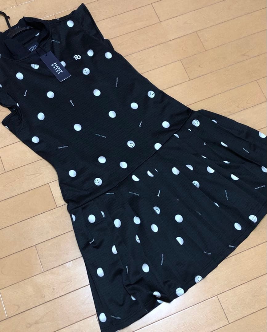 【新品未使用】PEARLY GATES ドット柄ワンピース サイズ1