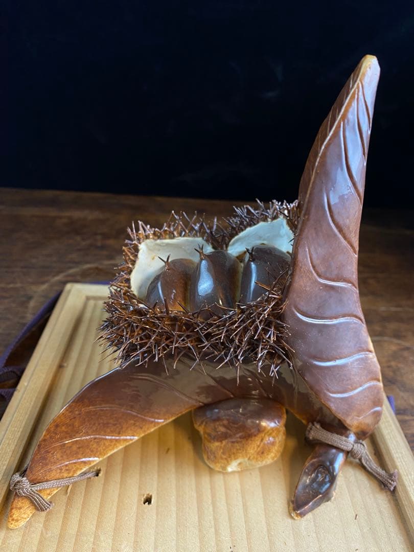 栗置物　陶磁器　古美術　工芸品　骨董