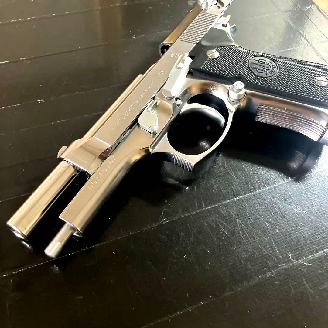 WAベレッタM92FSガスガンアイノックスパーフェクトバージョンABS樹脂美品