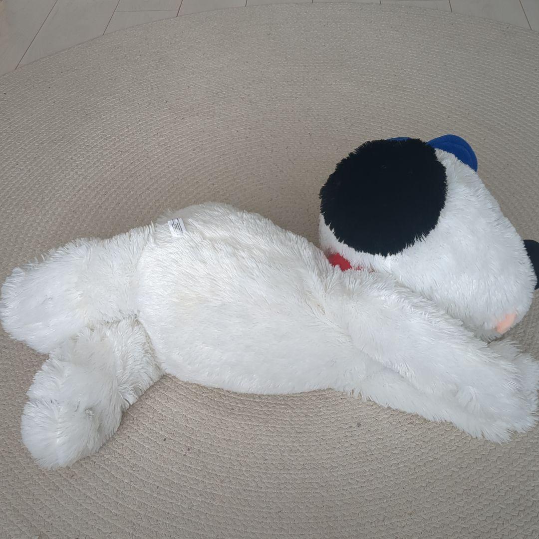 【SNOOPY オラフ】特大サイズ犬のぬいぐるみ 青い帽子付き全長約64cm