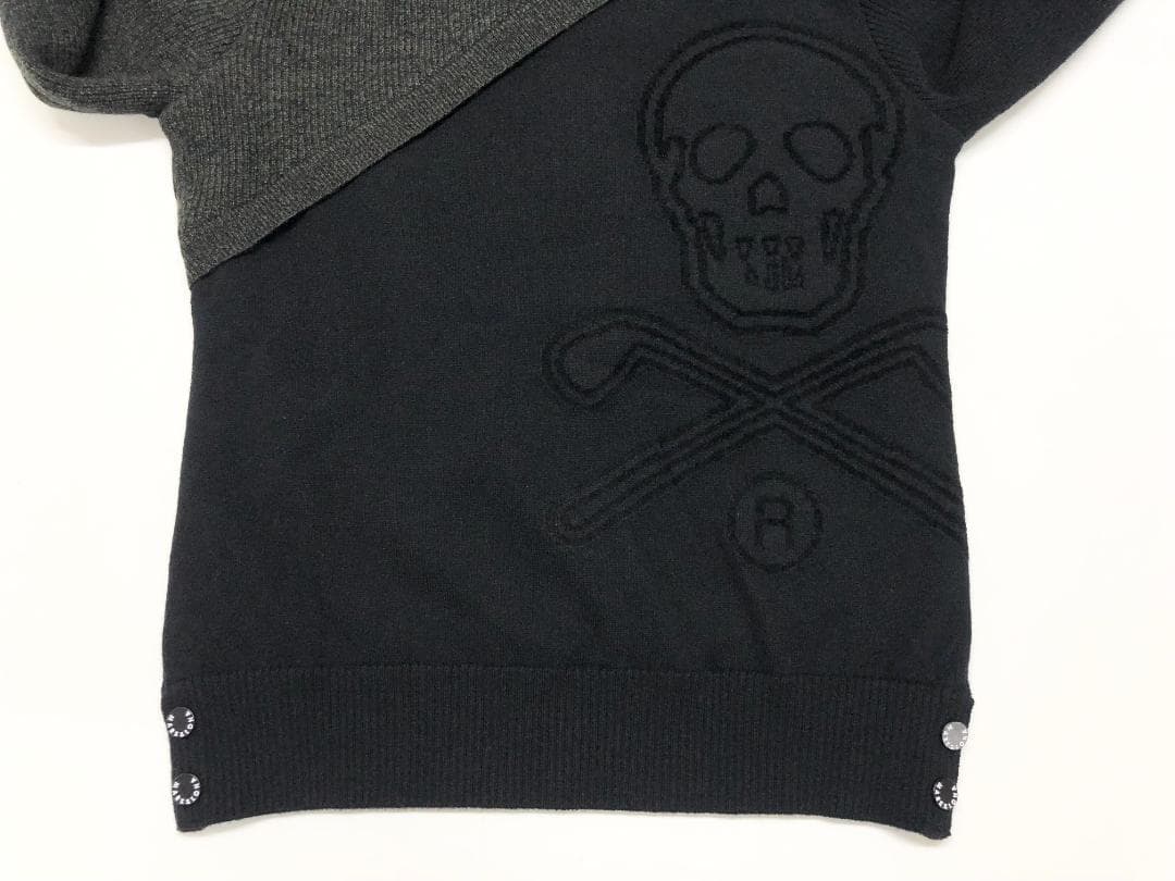 ○★新品未使用　MARK&LONA　防風 クルーニット　38　ブラック