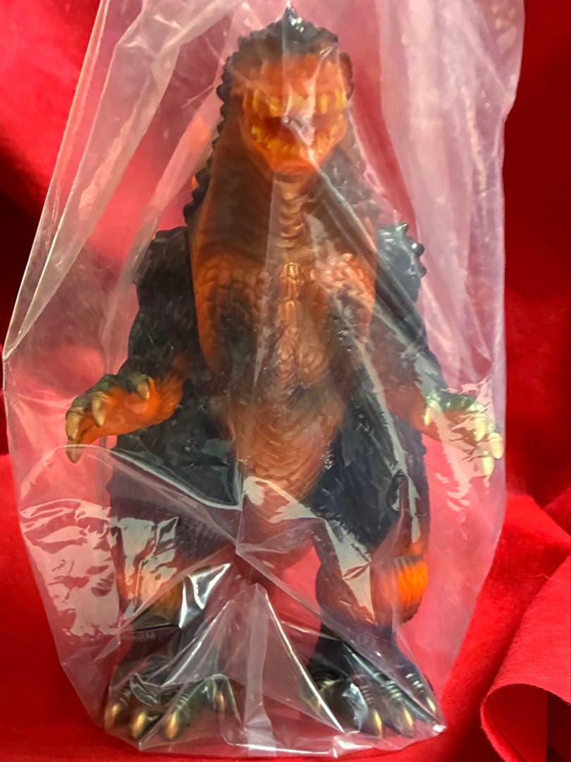 23cm！■【新品】マルサン ゴジラ '99 ミレニアム ソフビ / 橙