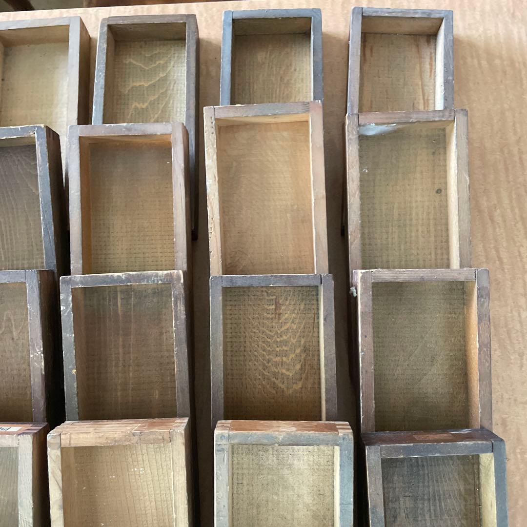 【珍しい小型】B40-4/活版印刷所で使われていた小箱（文選箱）40枚