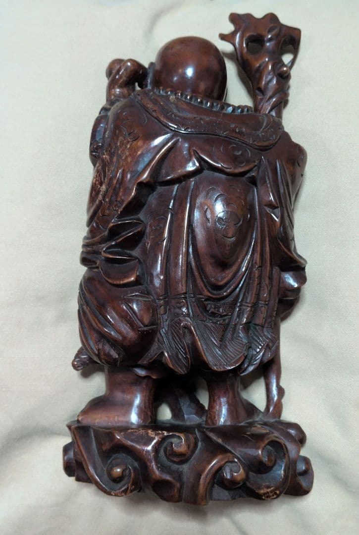 木彫り置物　布袋様
