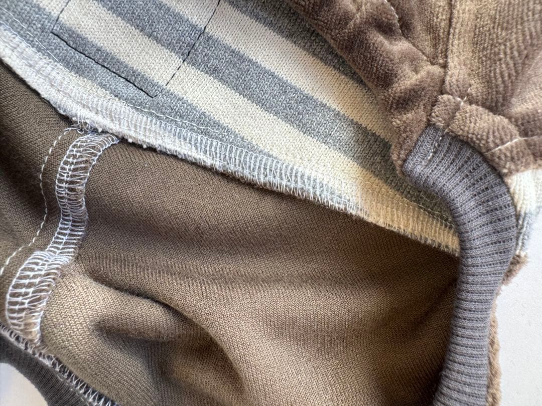 ベロアのロンパース③ イタグレ服　犬服　ハンドメイド