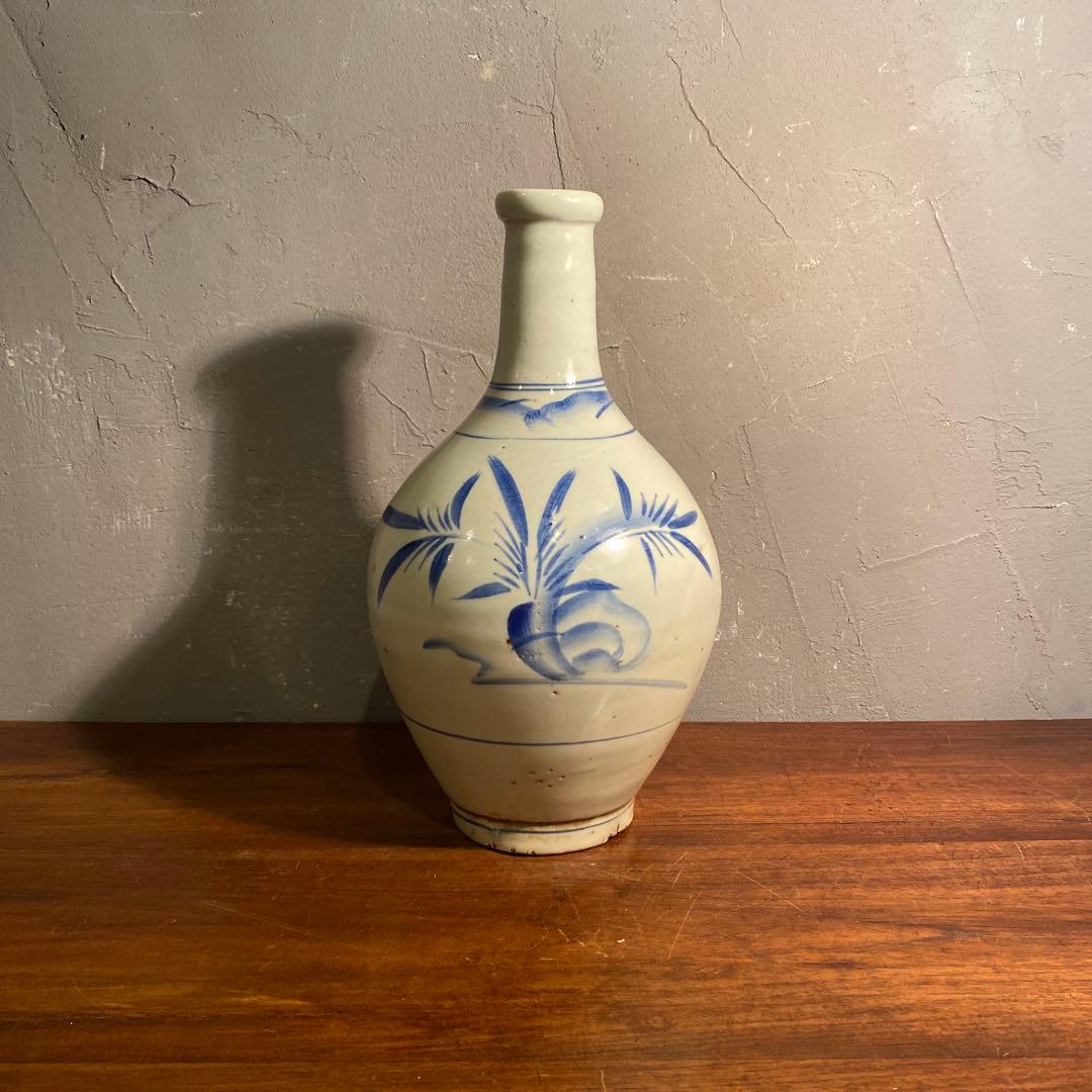 骨董品 染付 徳利 古伊万里 時代物 一輪挿し 酒器 花器 コレクション