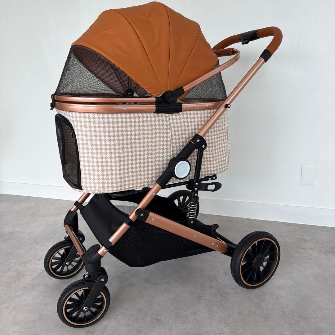 開封済み 少し大きめペットカート 折りたたみ可能 30kgまで 中型犬 多頭飼い