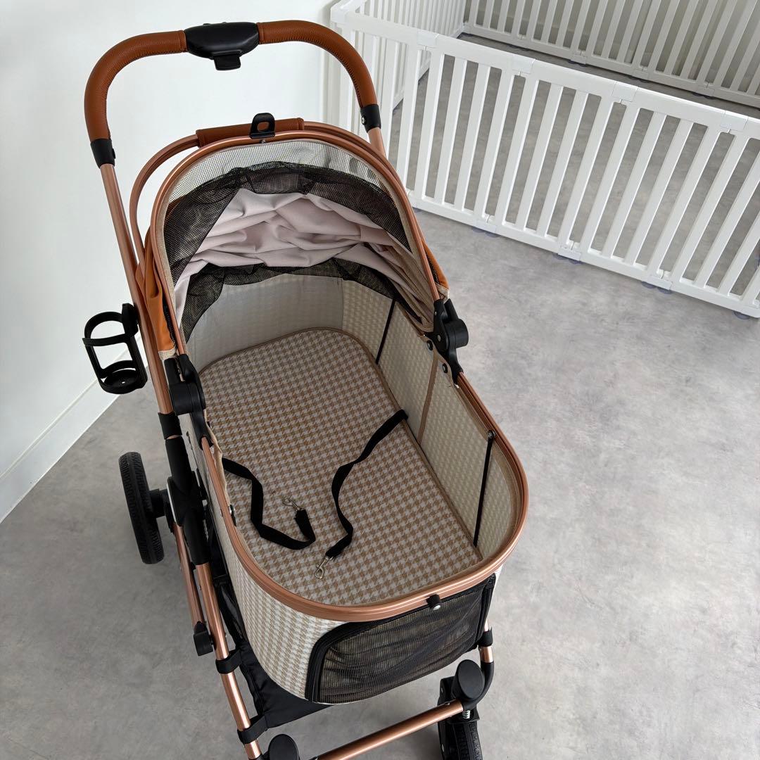 開封済み 少し大きめペットカート 折りたたみ可能 30kgまで 中型犬 多頭飼い