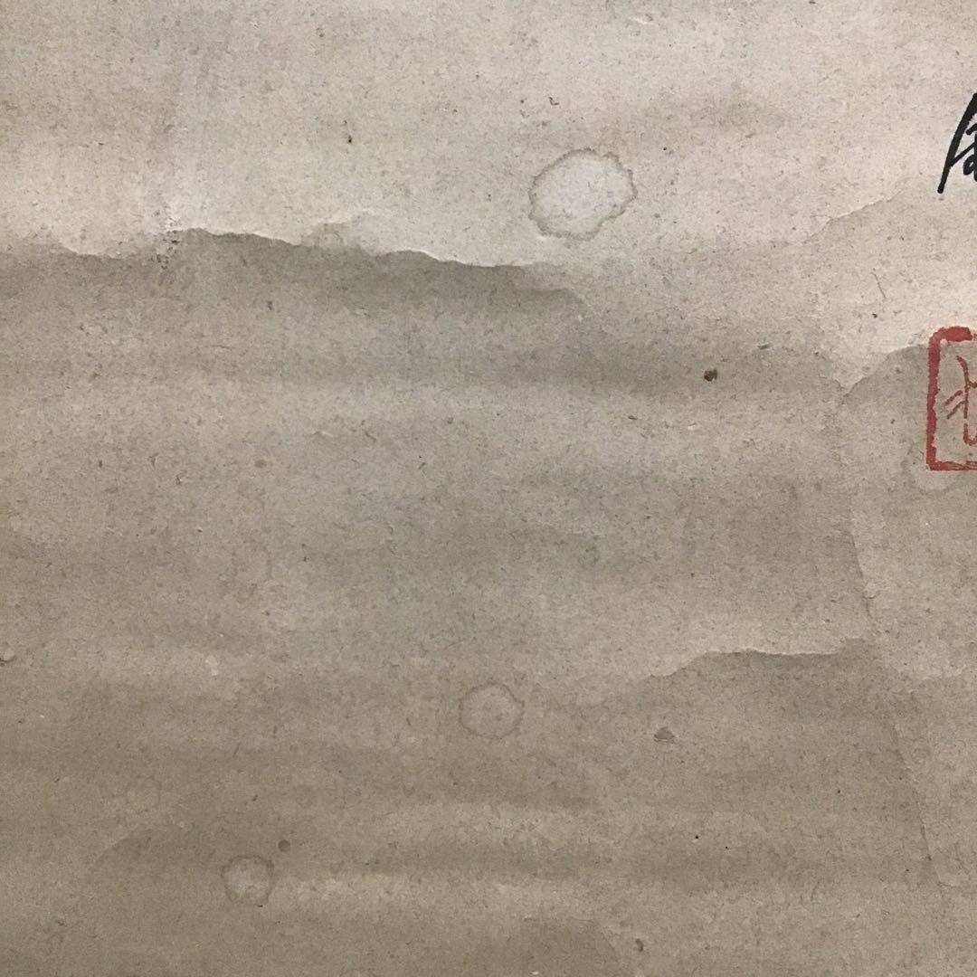 K茶道具　掛軸　「飛雀図」　錦水作　幕末ー明治　配送用桐箱　S191KJ