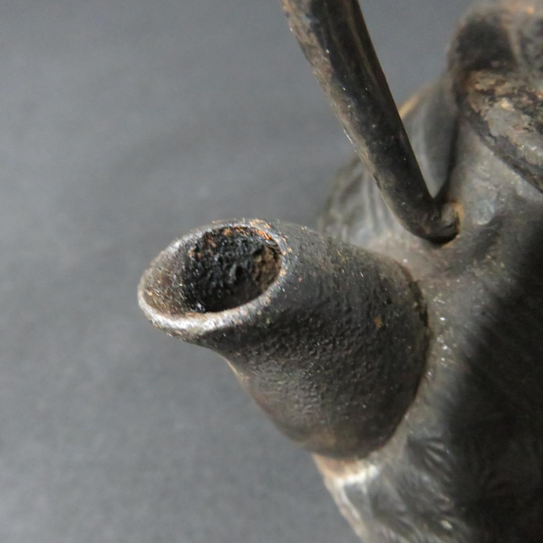 鉄瓶 南部鉄器 小サイズ 在銘 茶こし付き 囲炉裏 やかん ケトル 急須