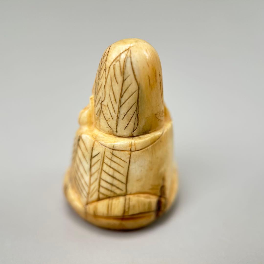 B福の神像 四体セット彫刻根付天然素材アンティーク骨董飾り物古美術置物細密細工