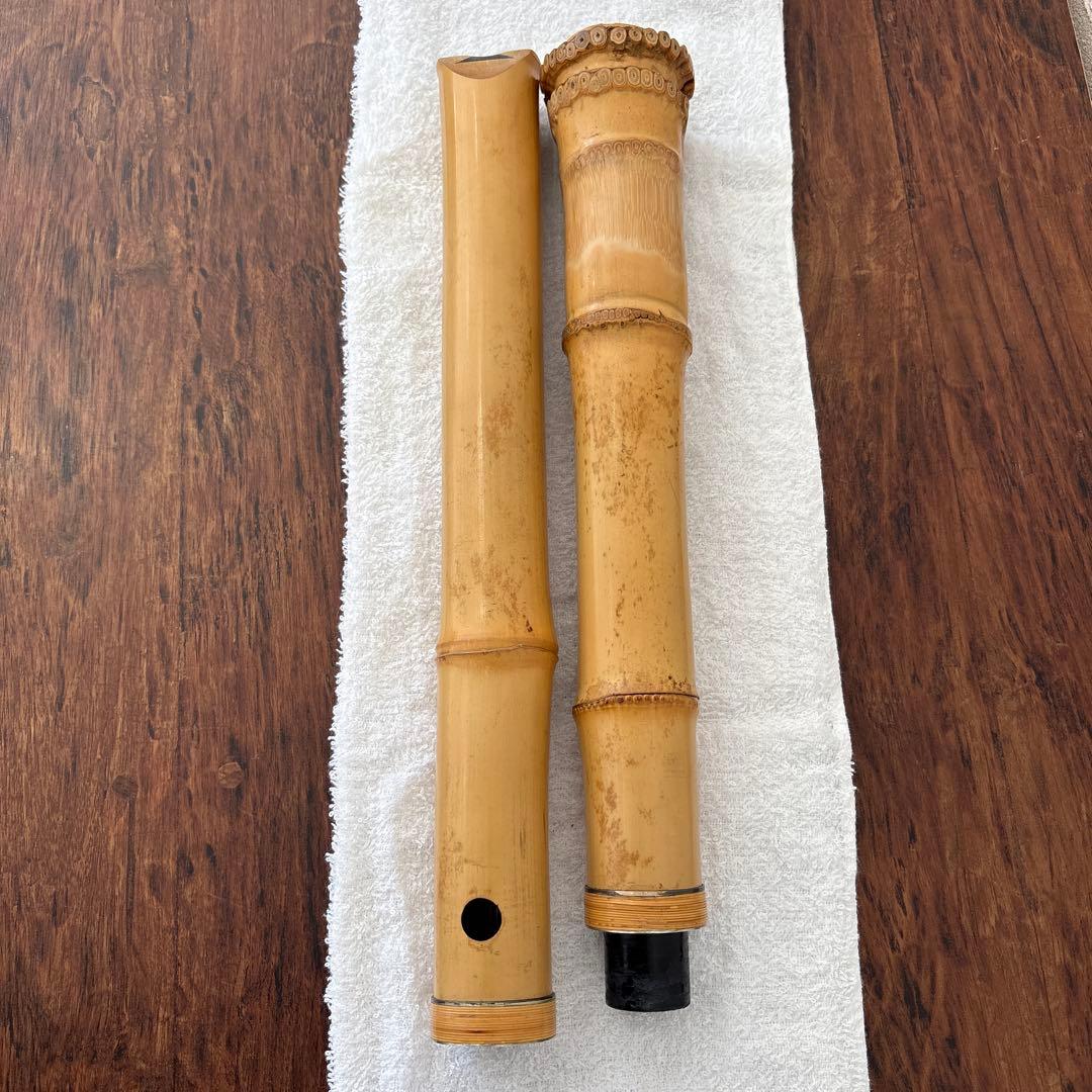 尺八　竹治　銀三線　竹製　琴古流　約60、5㎝