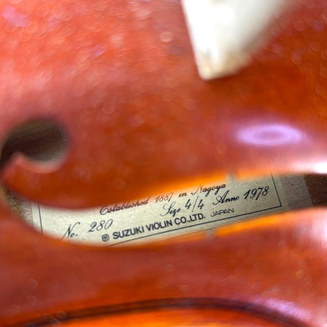 【本体美品】SUZUKI バイオリン No.280 1978 完全国産期 日本製