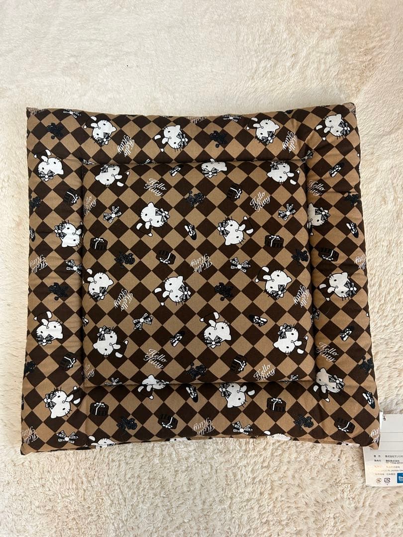 【新品タグ付】ハローキティ スクエアクッション 2枚セット 2003年 レトロ