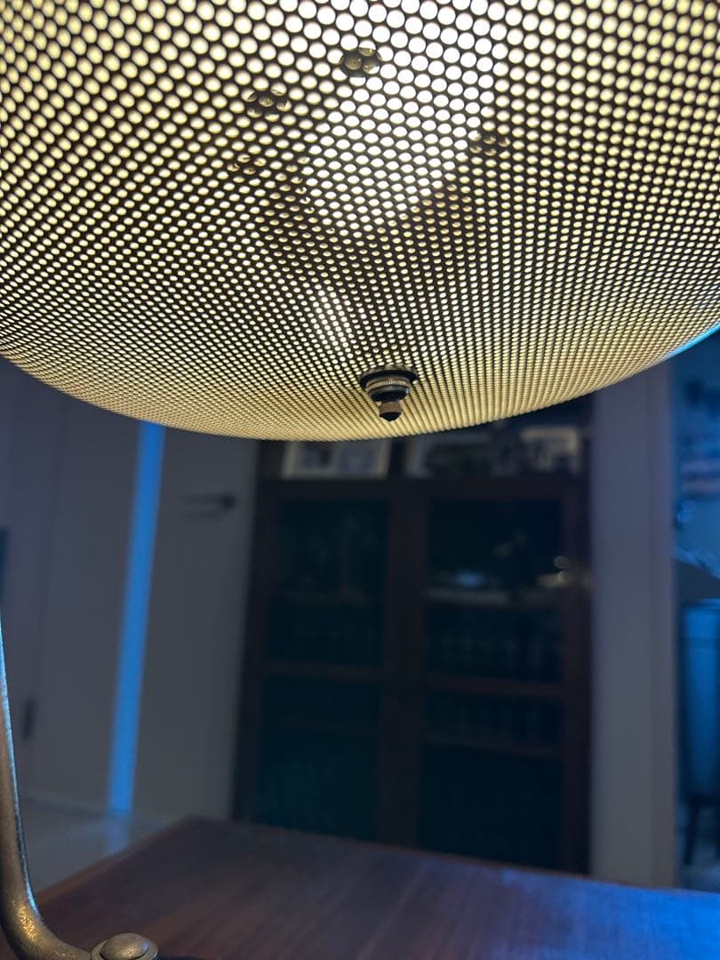 1950年代　ミッドセンチュリー　ソーサーメッシュ　デスクランプ　ヴィンテージ