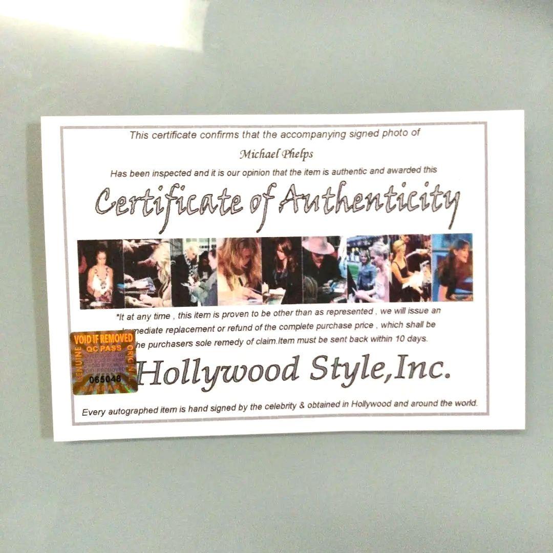 マイケル・フェルプス直筆サイン入り2Lサイズ写真…競泳オリンピック金メダリスト