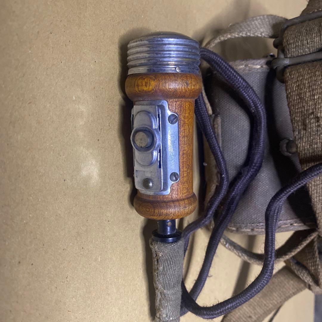 旧日本軍　図嚢 懐中電灯付き