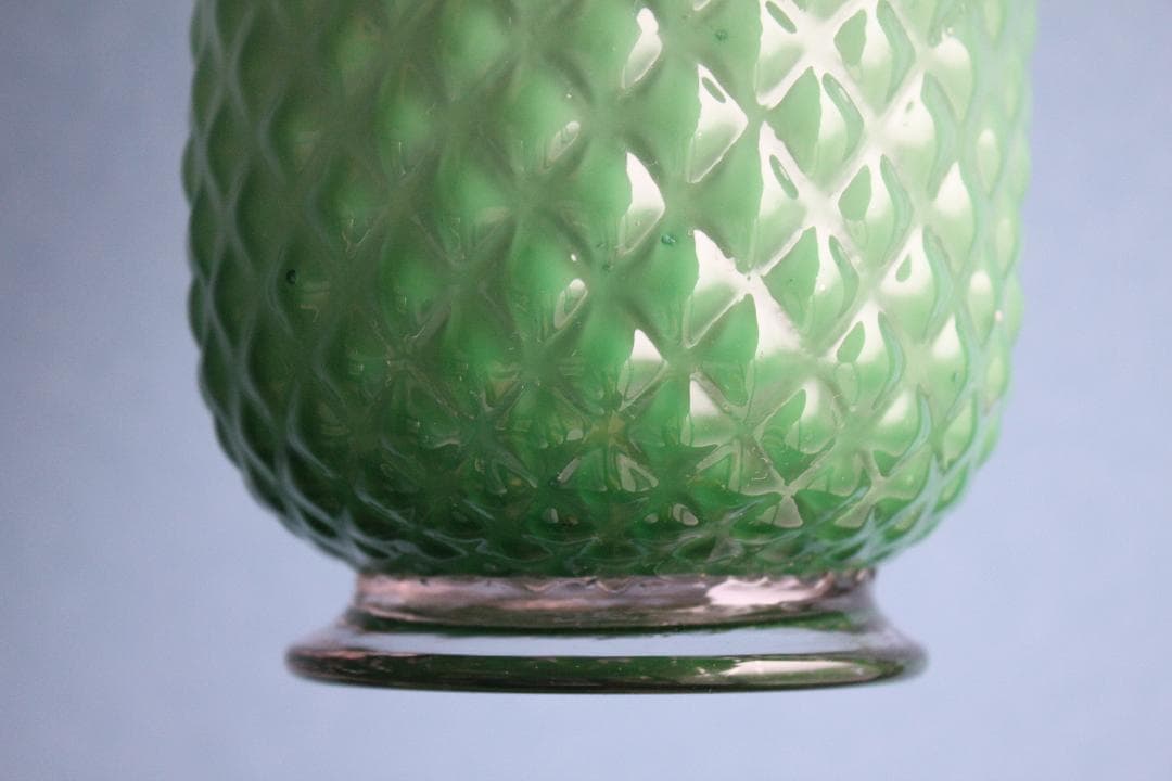 品番　g-0802 緑乳白盃洗　深鉢　コンポート　氷コップ　大正ロマン　レトロ