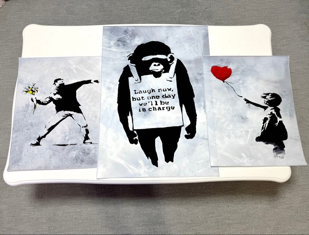 No.244♡半額祭♡キャンバスアート　ストリートアートポスター　バンクシー