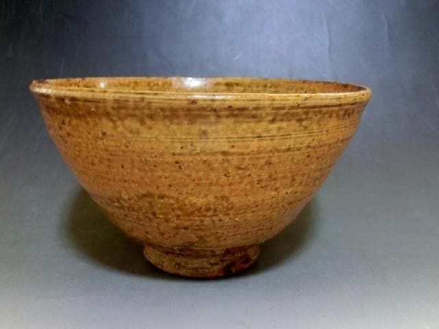 茶碗■古い飴釉 伊羅保茶碗 お茶道具 古美術 時代物 骨董品■