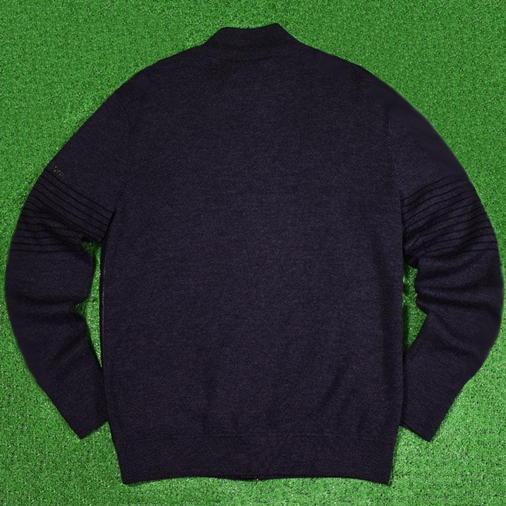 MARK&LONA 防風ニットジャケット【ブラック/チャコール/L】美品！