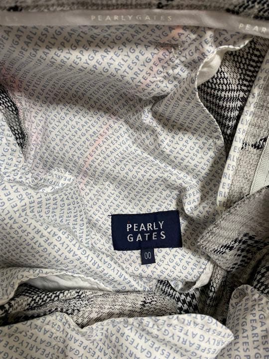 パーリーゲイツグレンチェック千鳥ジャガード起毛仕上げストレッチパンツサイズ00