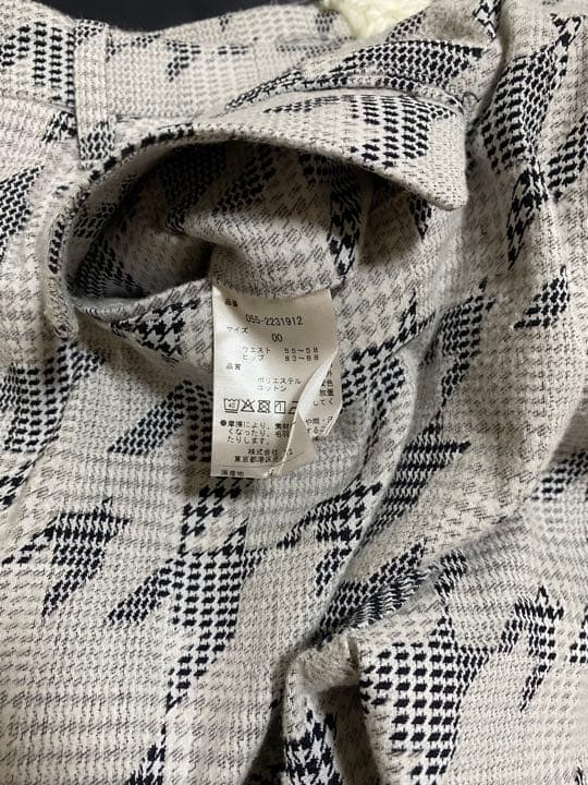 パーリーゲイツグレンチェック千鳥ジャガード起毛仕上げストレッチパンツサイズ00