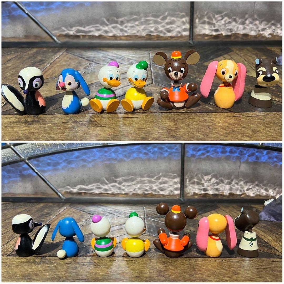 激レア 希少 ディズニー こけし セット 昭和レトロ 木製 人形 インテリア