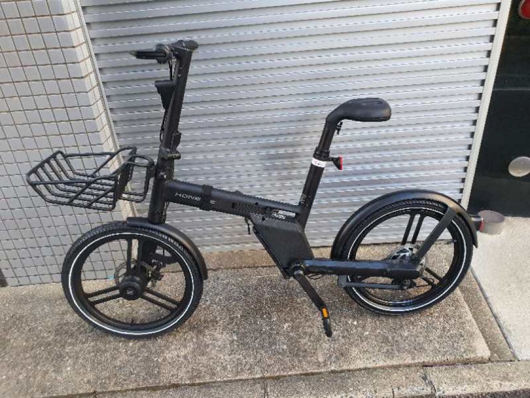 ホンバイクストンプラス　黒　カゴ付き