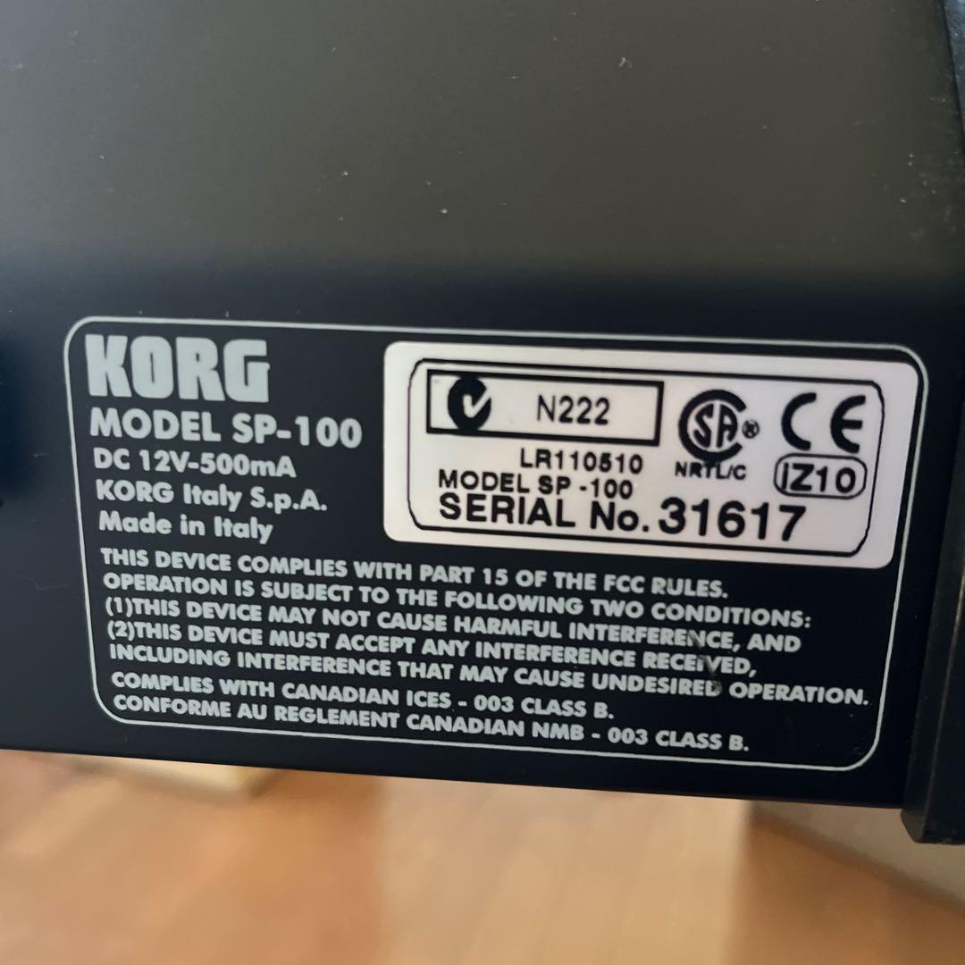 ✦KORG 電子ピアノ SP-100 88鍵 イタリア製 サスティンペダル付✦