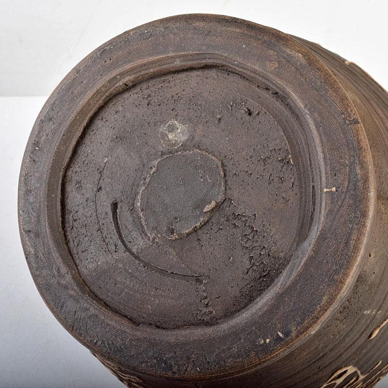 青木木米　九々鱗　漢詩文　壷　時代箱付　M　R4603B