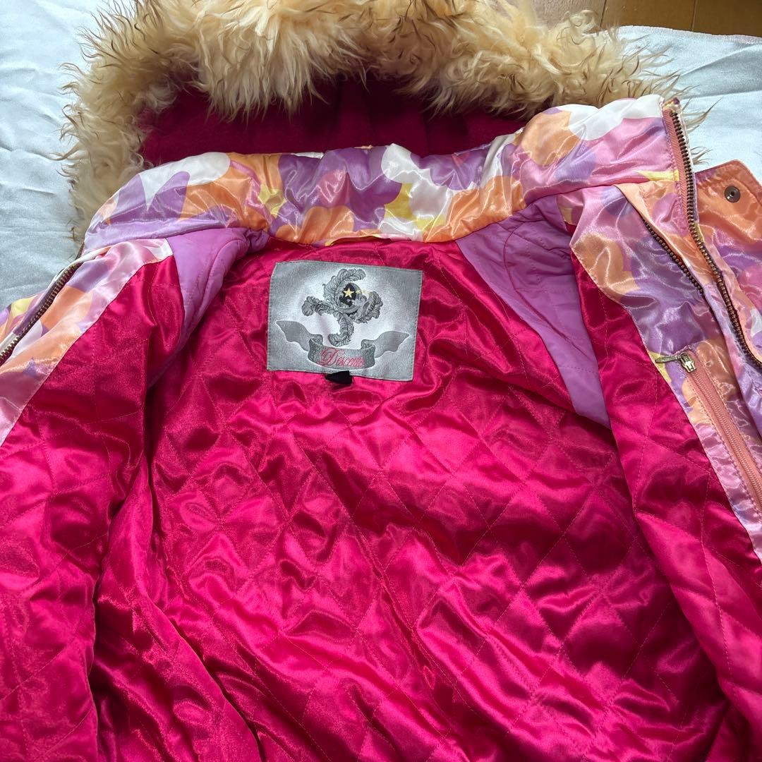 DWSSCENTEフラワープリントファーフードスキーウェアスノボウェアデサントL