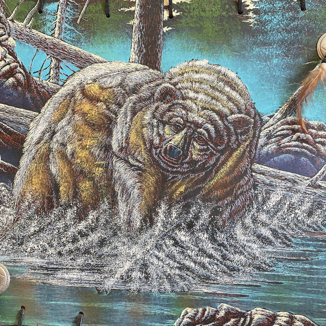 超レア！巨大BIG 70s〜ネイティブアメリカン 熊壁掛けUSAヴィンテージ雑貨