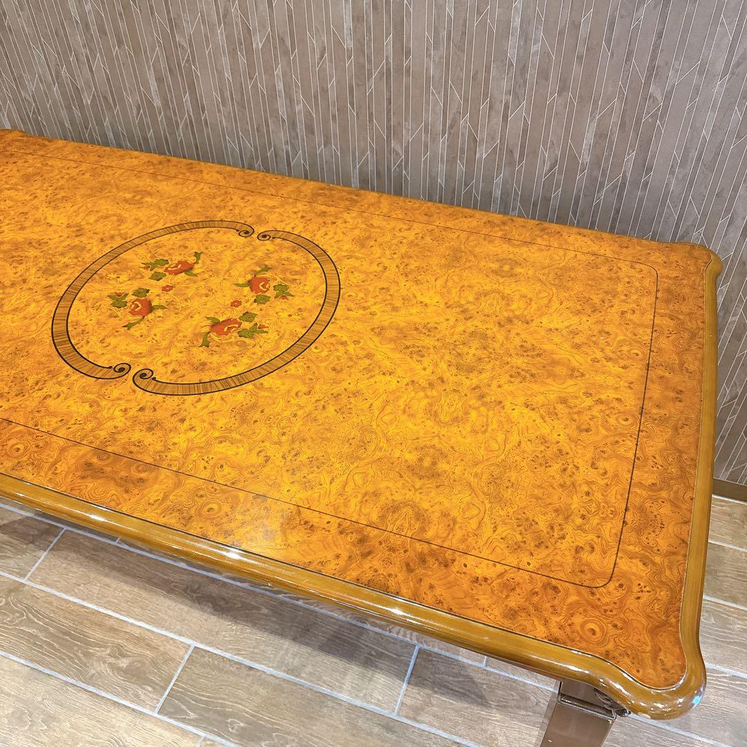 イタリア ダイニングテーブル 象嵌細工 エレガント クラシック ヨーロピアン