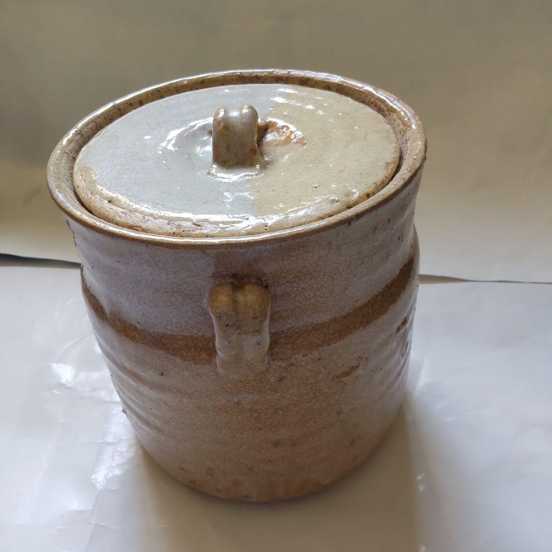 薩摩焼 水指 吉永晶竿 作 共箱 茶道具 茶器 美品 です。