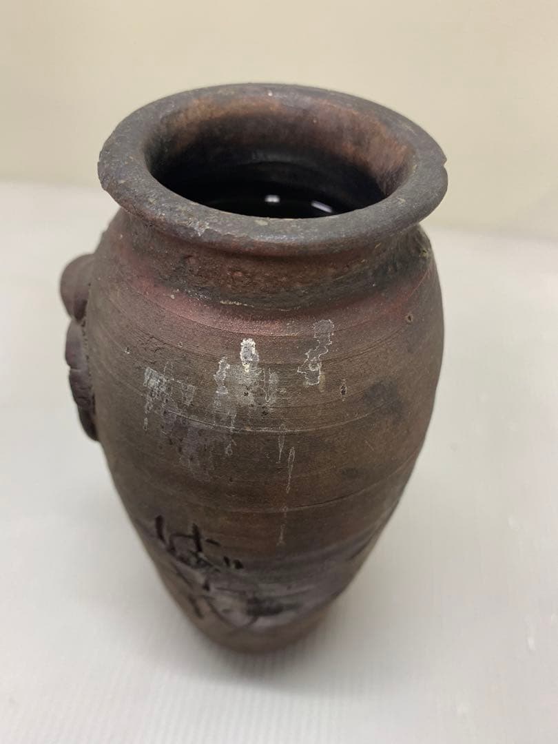 古備前 江戸幕末から明治 花瓶 置物 骨董 タコ型 時代物