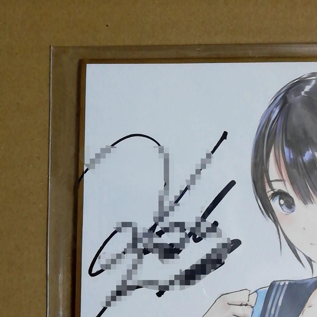 抽プレ　当選品　岸田メル　直筆サイン入り　ブルーリフレクション　白井日菜子　色紙