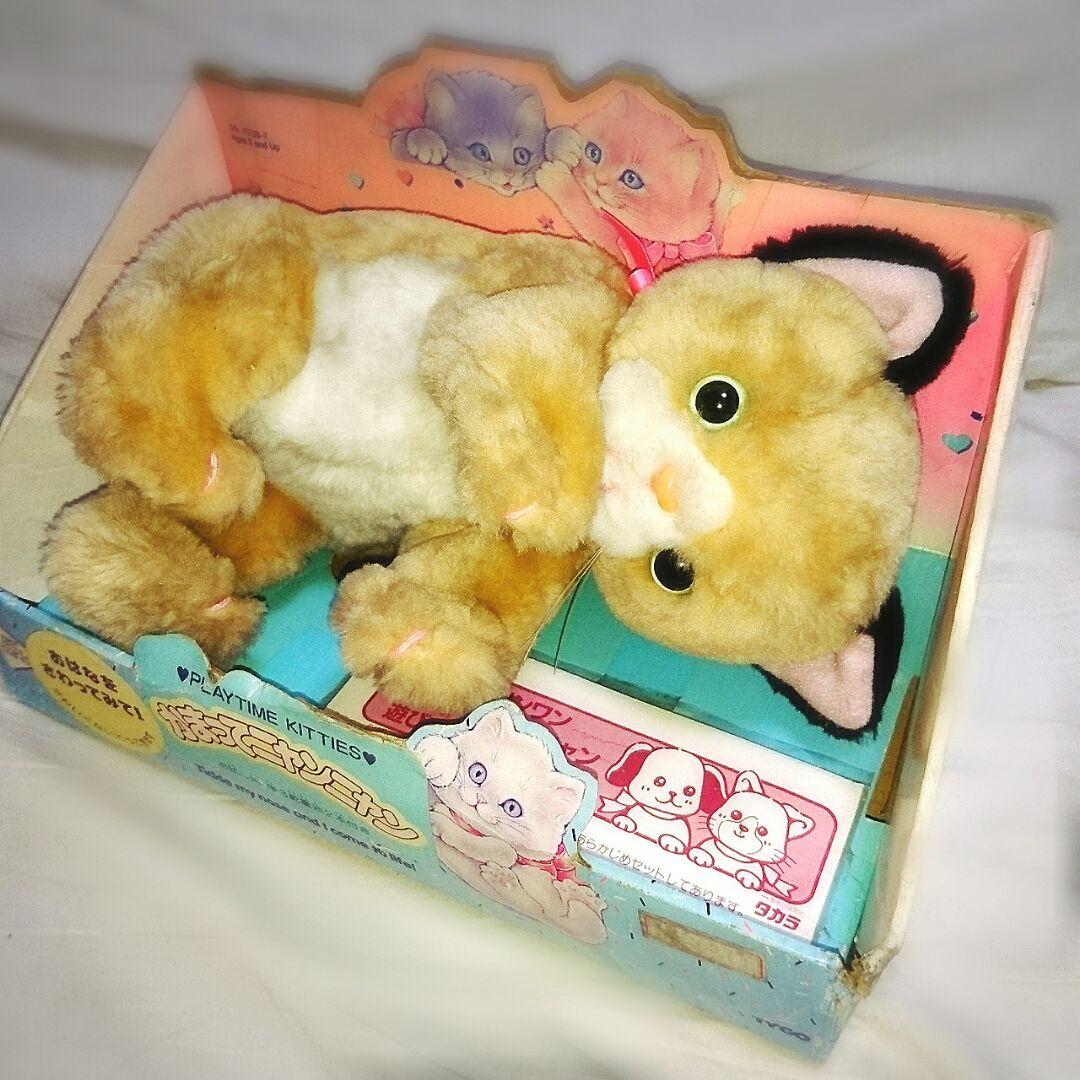 新品 レア 鳴く 電動 ねこ ロボット 猫 ぬいぐるみ ネコ 人形 タカラ 昭和